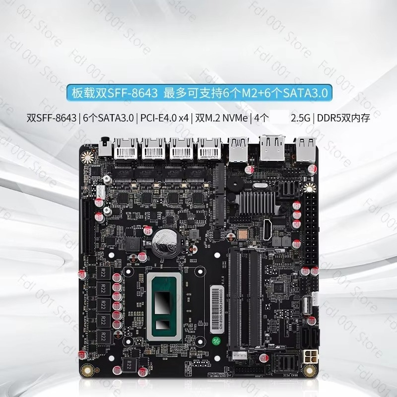 Материнская плата NAS N5105 85 – обзор и цена Nas Motherboard N100 6 Sata